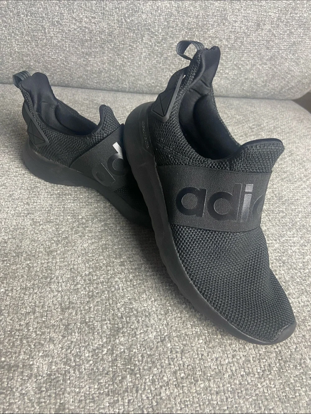 adidas womens size 6 All-Black Slip-On Athletic Sneakers